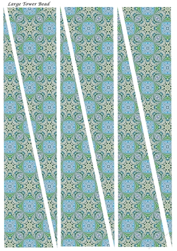 Large Tower-Shaped Paper Beads Template Design #17