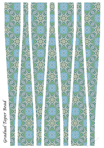 Large Gradual Taper Paper Beads Template Design #17
