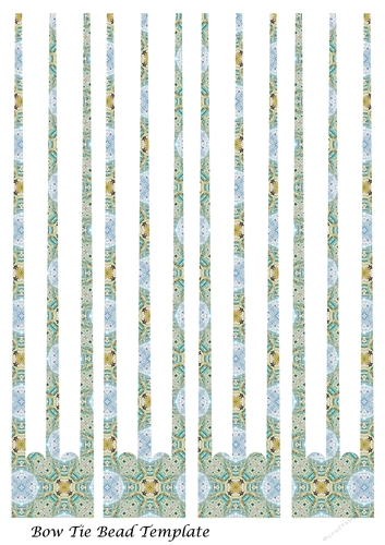 Bow-Tie Shaped Three-Pronged Paper Beads Template Design #18