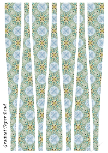 Large Gradual Taper Paper Beads Template Design #18