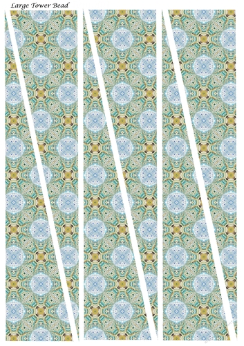 Large Tower-Shaped Paper Beads Template Design #18