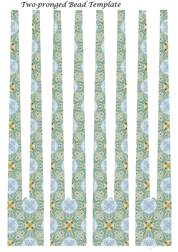 Double-Barrelled Two-Pronged Paper Beads Template Design #18