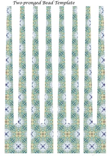 Double-Barrelled Two-Pronged Paper Beads Template Design #19