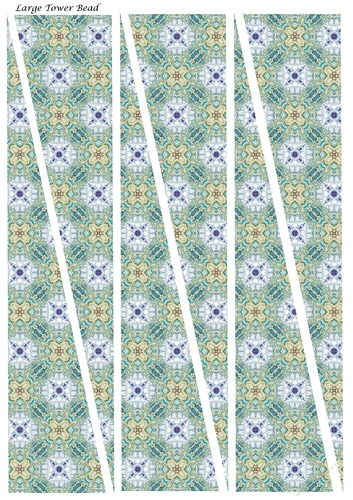 Large Tower-Shaped Paper Beads Template Design #19