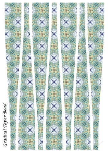 Large Gradual Taper Paper Beads Template Design #19