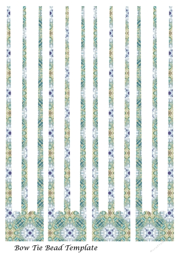 Three-Pronged Bow-Tie Shaped Paper Beads Template Design #19