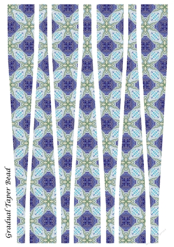 Large Gradual Taper Paper Beads Template Design #20