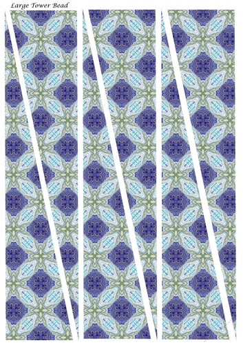 Large Tower-Shaped Paper Beads Template Design #20