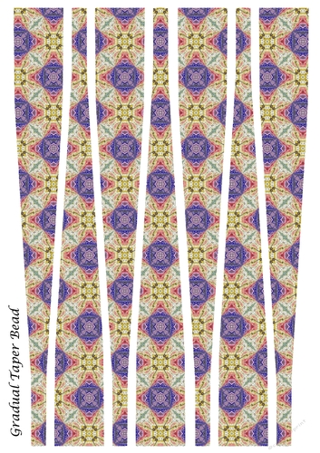 Large Gradual Taper Paper Beads Template Design #21
