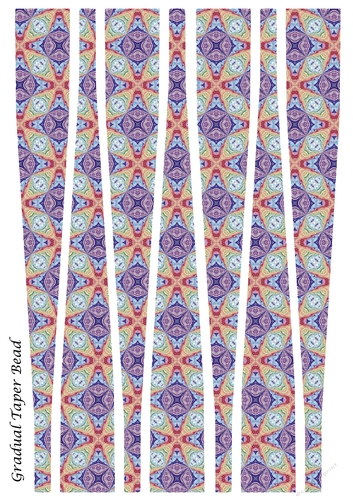 Large Gradual Taper Paper Beads Template Design #22