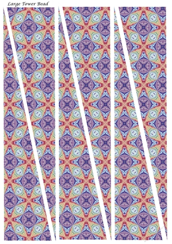 Large Tower-Shaped Beads Template Design #22