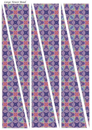 Large Tower-Shaped Beads Template Design #23