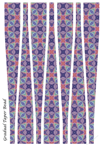 Large Gradual Taper Paper Beads Template Design #23