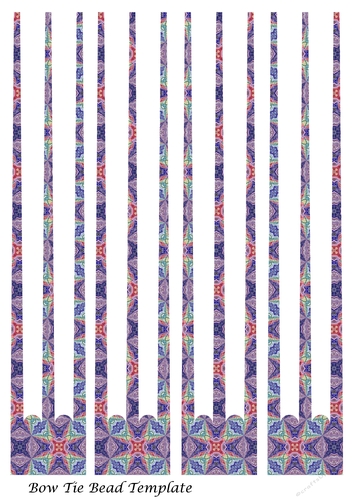 Three-Pronged Bow-Tie Paper Beads Template Design #23