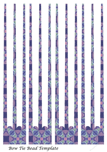 Three-Pronged Bow-Tie Paper Beads Template Design #24