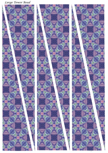 Large Tower-Shaped Paper Beads Template Design #24