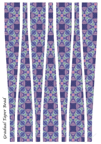 Large Gradual Taper Paper Beads Template Design #24