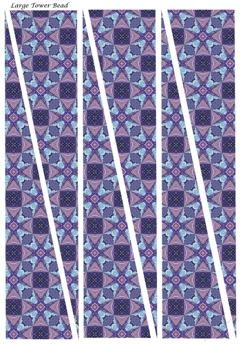 Large Tower-Shaped Paper Beads Template Design #25