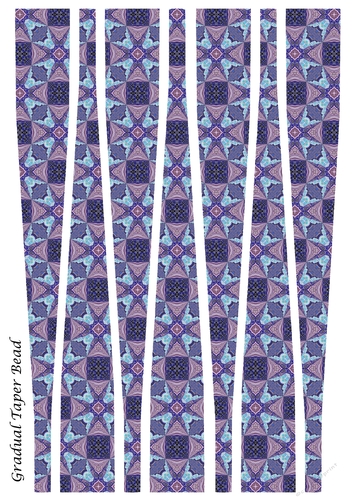 Large Gradual Taper Paper Beads Template Design #25