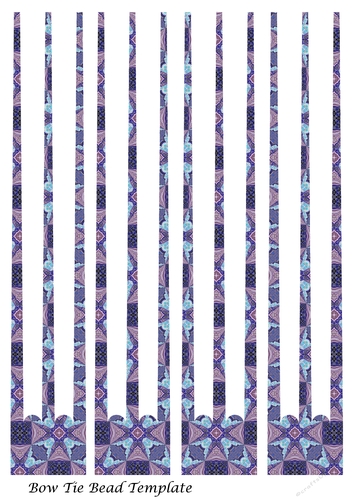 Bow-Tie Three-Pronged Paper Beads Template Design #25