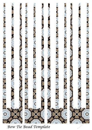 Bow Tie Three-Pronged Paper Beads Template Design #26