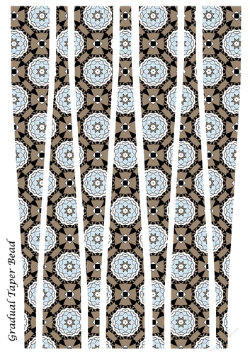 Large Gradual Taper Barrel Paper Beads Template Design #26