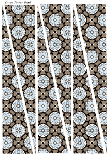Large Tower Paper Beads Template Design #26