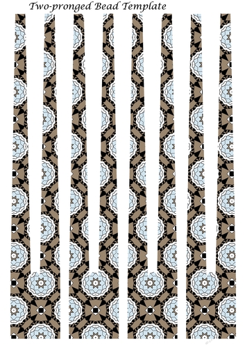 Double Barrel Paper Beads Template Design #26
