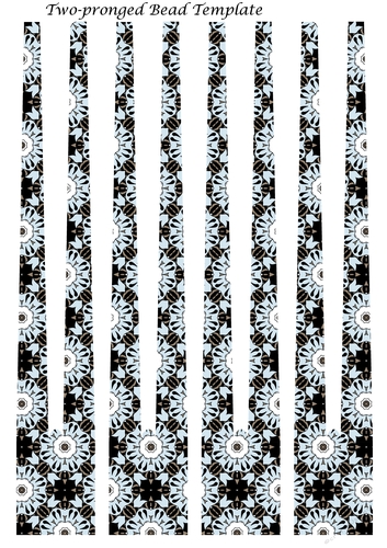 Double Barrel Paper Beads Template Design #27