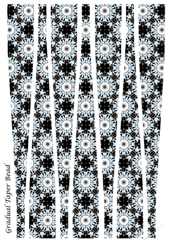 Large Gradual Taper Barrel Paper Beads Template Design #27