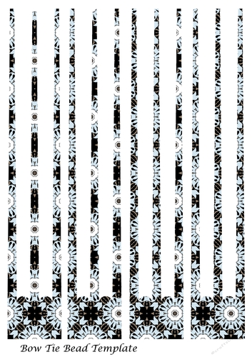Bow Tie Three-Pronged Paper Beads Template Design #27