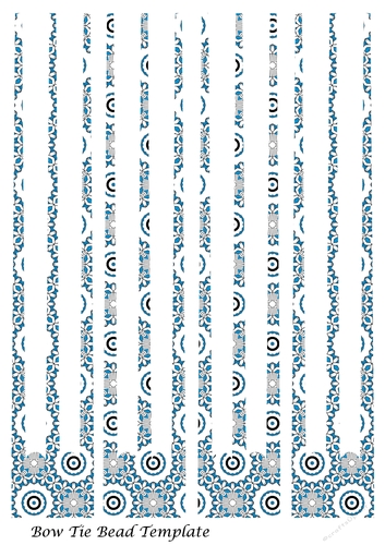 Bow Tie Three-Pronged Paper Beads Template Design #28
