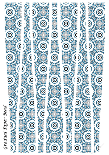 Large Gradual Taper Barrel Paper Beads Template Design #28
