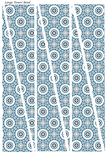 Large Tower Paper Beads Template Design #28