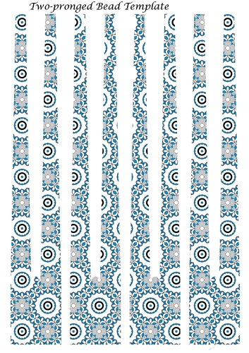 Double Barrel Paper Beads Template Design #28