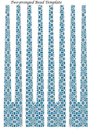 Double Barrel Paper Beads Template Design #29