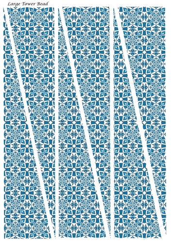 Large Tower Paper Beads Template Design #29