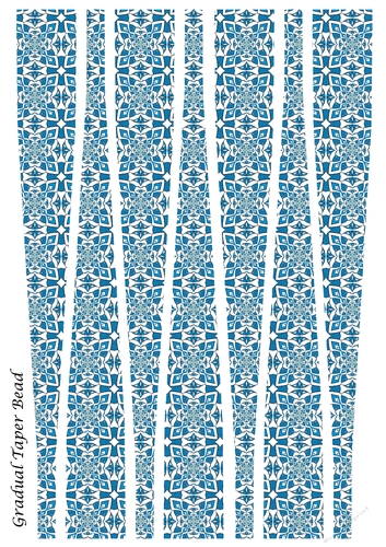 Large Gradual Taper Barrel Paper Beads Template Design #29
