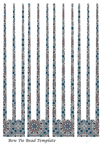 Bow-Tie Three-Pronged Paper Beads Template Design #30