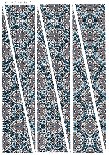 Large Tower Paper Beads Template Design #30
