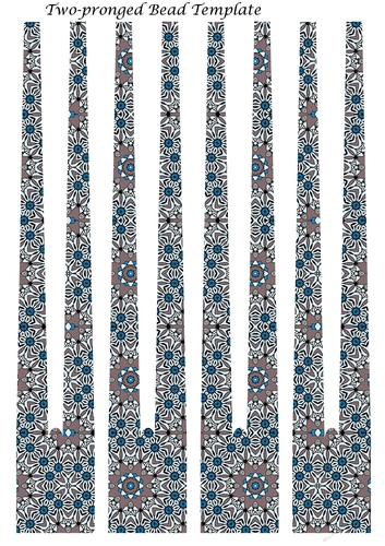 Double Barrel Paper Beads Template Design #30