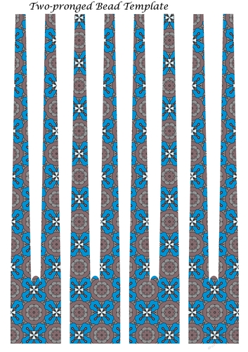 Double Barrel Paper Beads Template Design #31