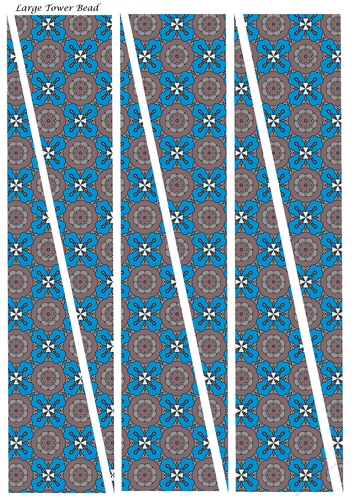 Large Tower Paper Beads Template Design #31