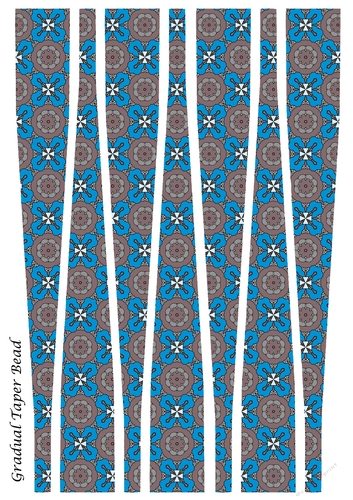Large Gradual Taper Barrel Paper Beads Template Design #31