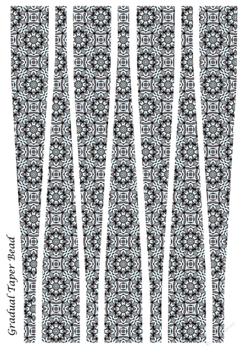 Large Gradual Taper Barrel Paper Beads Template Design #32