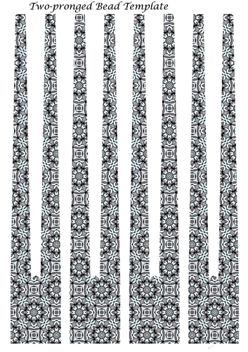 Double Barrel Paper Beads Template Design #32