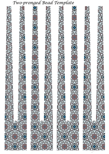 Double Barrel Paper Beads Template Design #33