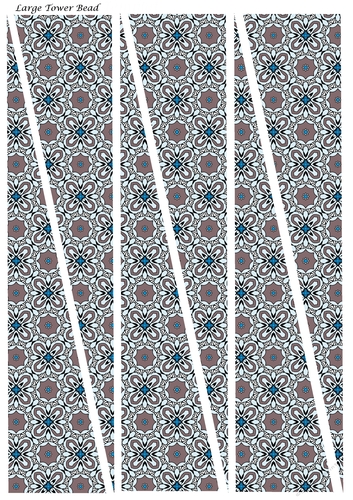 Large Tower Paper Beads Template Design #33