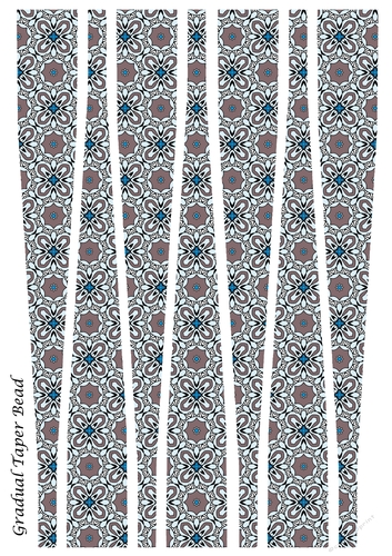 Large Gradual Taper Barrel Paper Beads Template Design #33