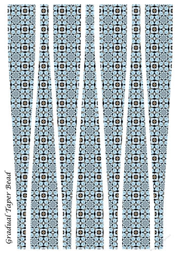 Large Gradual Taper Barrel Paper Beads Template Design #34